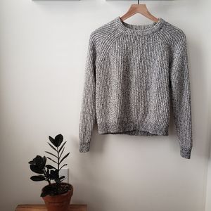 Gray knitted sweater